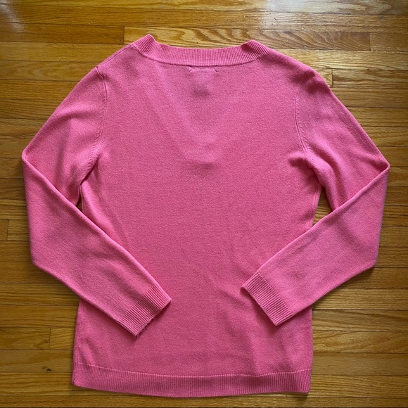 NEW YORK & COMPANY PINK V-NECK SWEATER - Picture 5 of 5